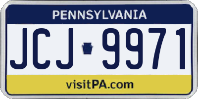 PA license plate JCJ9971