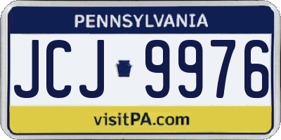 PA license plate JCJ9976