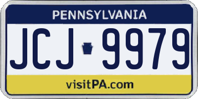 PA license plate JCJ9979