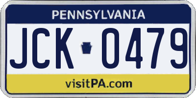 PA license plate JCK0479