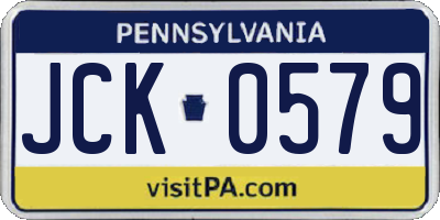 PA license plate JCK0579