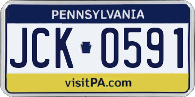 PA license plate JCK0591