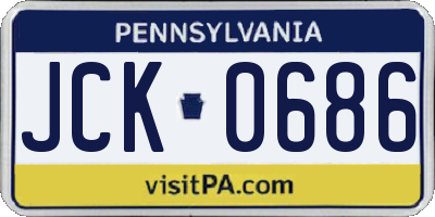 PA license plate JCK0686