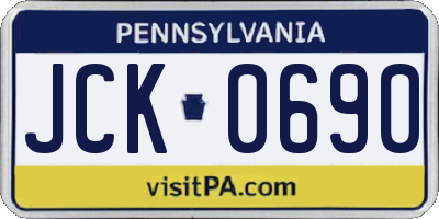 PA license plate JCK0690
