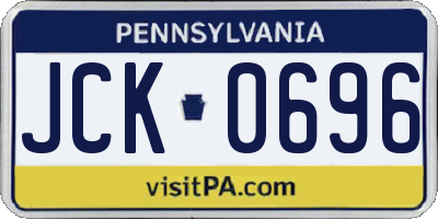 PA license plate JCK0696