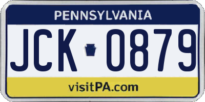 PA license plate JCK0879