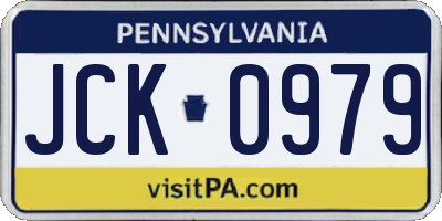 PA license plate JCK0979