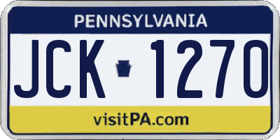 PA license plate JCK1270