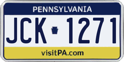 PA license plate JCK1271