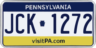 PA license plate JCK1272