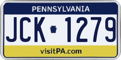 PA license plate JCK1279