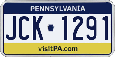 PA license plate JCK1291