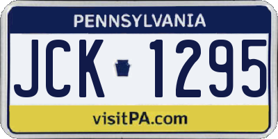 PA license plate JCK1295