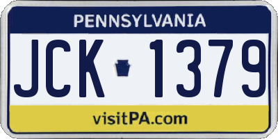 PA license plate JCK1379