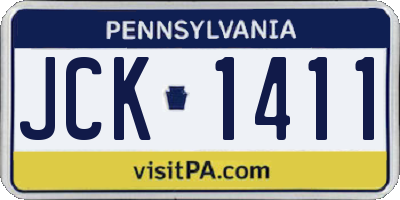 PA license plate JCK1411
