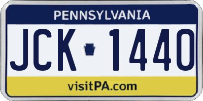PA license plate JCK1440