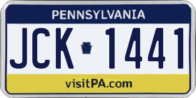 PA license plate JCK1441