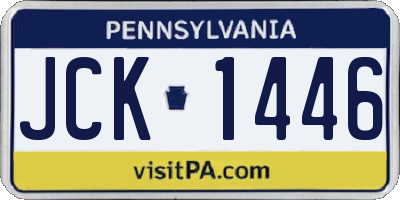 PA license plate JCK1446