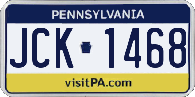 PA license plate JCK1468