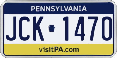 PA license plate JCK1470