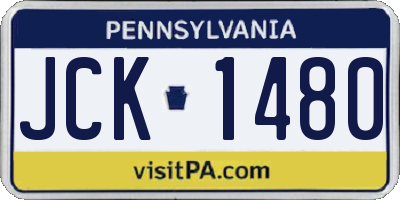 PA license plate JCK1480