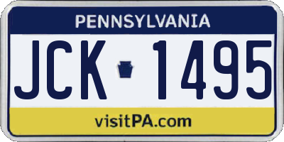 PA license plate JCK1495