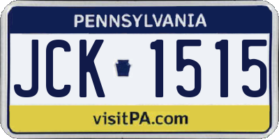 PA license plate JCK1515