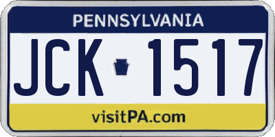 PA license plate JCK1517