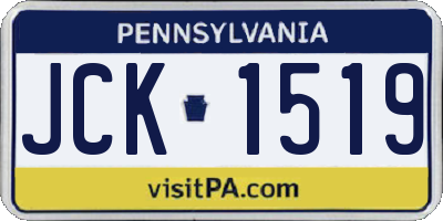 PA license plate JCK1519