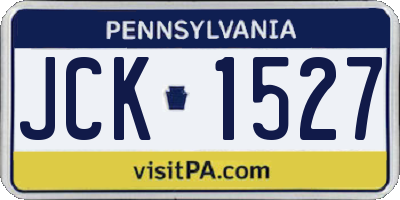 PA license plate JCK1527
