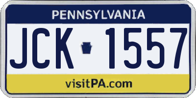 PA license plate JCK1557