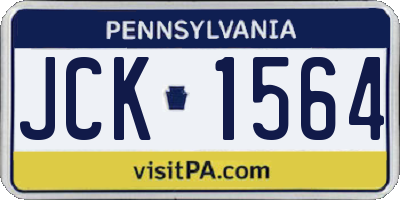 PA license plate JCK1564