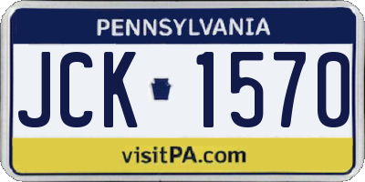 PA license plate JCK1570