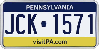 PA license plate JCK1571