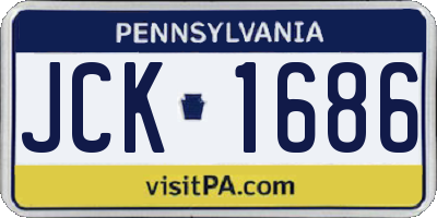 PA license plate JCK1686