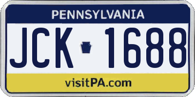 PA license plate JCK1688