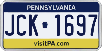 PA license plate JCK1697