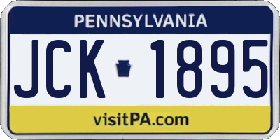 PA license plate JCK1895