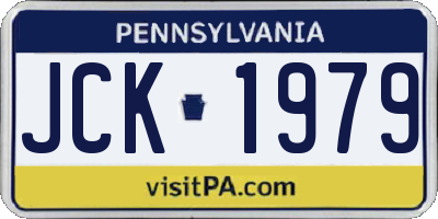 PA license plate JCK1979