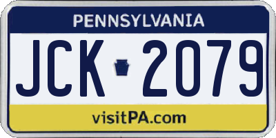 PA license plate JCK2079