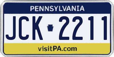 PA license plate JCK2211
