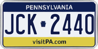 PA license plate JCK2440