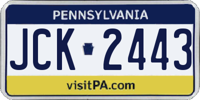 PA license plate JCK2443