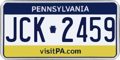 PA license plate JCK2459