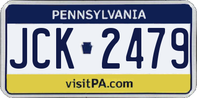 PA license plate JCK2479