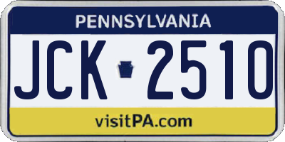 PA license plate JCK2510