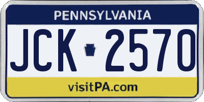 PA license plate JCK2570