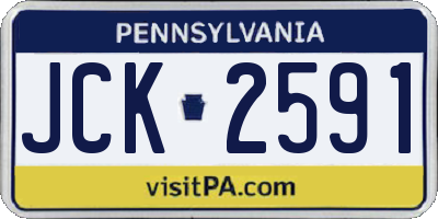 PA license plate JCK2591
