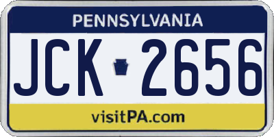 PA license plate JCK2656