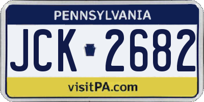 PA license plate JCK2682
